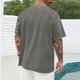 thumbnail image 4 of Tops para hombre, blusas y camisas de cuello redondo y manga corta para hombre, blusas casuales de cuello redondo con estampado de moda para hombre, blusas de cuello redondo y manga corta, camisas par, 4 of 5
