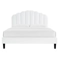 thumbnail image 6 of Modway Daisy Modern Performance Velvet Queen Platform Bed in White, 6 of 9