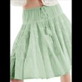 thumbnail image 3 of Falda Plisada de Cintura Alta con Volantes para Mujer, Falda de Tenis, Falda Pantalón Deportiva para Correr y Patinar. Verde M, 3 of 7