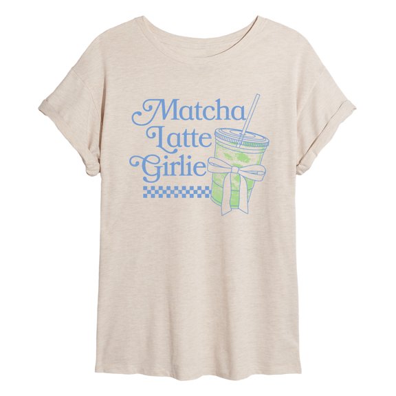Instant Message - Matcha Latte Girlie Oversized Graphic T-Shirt