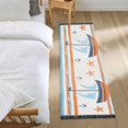 thumbnail image 3 of Yayeee Runner Rug for Bedroom 2'x6' Machine Washable Hallway Non Slip Mat, Blue Nautical Pattern, 3 of 8