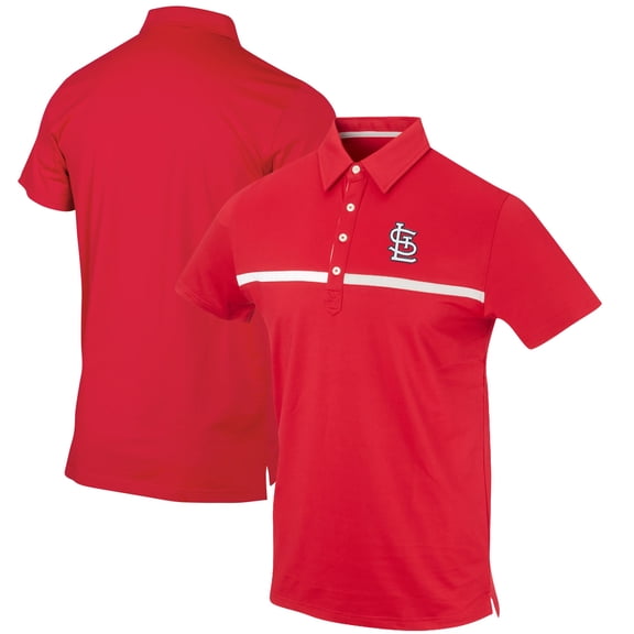 Men's Red St. Louis Cardinals Color Blocked Stretch Polo