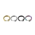 thumbnail image 2 of HOOUN Fake Piercing Hoop Ring Spring Clip On Lip Nose Septum Ear Earring Jewelry 1pcs-multicolor-2*16mm, 2 of 8