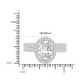 thumbnail image 6 of Oval Cut Lab Grown Diamond Halo Bridal Engagement Ring Set in 14K White Gold - Center Stone 3 Carat | E-F Color, VS1-VS2 Clarity (Ring Size: 10), 6 of 6