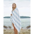 thumbnail image 2 of Blue Checkered Beach Towels Oversized Super Absorbent, Blue White Buffalo Plaid Lightweight Bath Towel Quick Dry Sets For Bathroom/Pool/Rv Camping/Beach Play/Gym Room/Picnic 35"x70", 2 of 8
