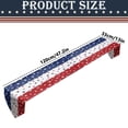 thumbnail image 3 of July Table Runner, Anniversary Commemorative Decor, Red White & Blue Design with Star Pattern Patriotic Tablecloth for Living Room Coffee Table, 3 of 5