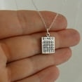 thumbnail image 2 of Sterling Silver Bingo Card Charm Necklace, 18", 2 of 3