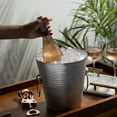 thumbnail image 5 of Viski Hammered Metal Ice Bucket, Drink Tub for Wine Champagne, Beer, Liquor, 5 of 8