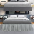 thumbnail image 6 of PiccoCasa Brushed Microfiber Bed Skirt, Elastic Dust Ruffle, Twin Light Gray, 6 of 7