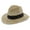 Black, variant on Safari Straw Hat - Lightweight, 3" Big Brim, Inner Elastic Sweatband, 3-Pleat Ribbon Hat Band (Brown, Large/X-Large)