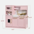 thumbnail image 3 of Best Choice Products Pretend Play Kitchen with Espresso Machine - Pink 502C with Herringbone, 3 of 9