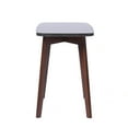 thumbnail image 3 of Bianco Collection Cima 12" x 21" Italian Marble Table in Black and Walnut, 3 of 5