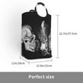 thumbnail image 3 of XMXT Large Collapsible Laundry Hamper, Water Fire Skull Print Laundry Basket with Aluminum Handle, 50L, 3 of 7