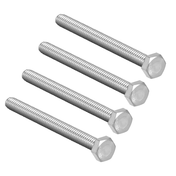 Uxcell M8-1.25 x 150mm Hex Screw Bolts A2-70(304) Stainless Steel 4 Pack