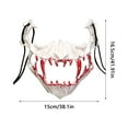 thumbnail image 2 of Máscara de Resina TBKOMH Decoración Facial de Halloween Calavera Medio rostro, 2 of 2