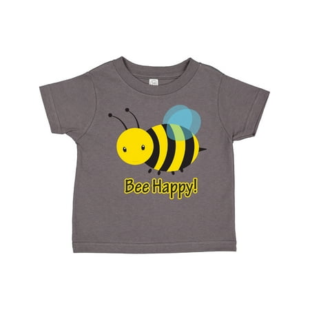 

Inktastic Bee Happy! Gift Toddler Boy or Toddler Girl T-Shirt