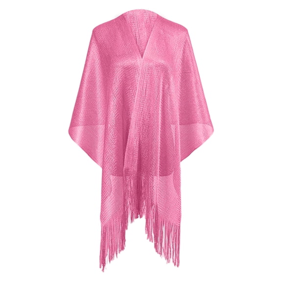 Women's Solid Color Shawl Wrap Versatile Pashmina Scarf for Evening Dresses Elegant Soft Lightweight Shoulder Cover Up Stole Hot Pink