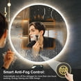 thumbnail image 4 of STARLEAD 32 inch Large Round LED Bathroom Mirror with lights,Dimmable,Touch,Wall Mounted,Anti-Fog,with Bluetooth, 4 of 8
