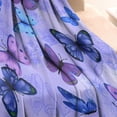 thumbnail image 3 of Purple Butterfly Flower Pattern Blanket,Comfortable Soft Flannel Throw Blanket,All Season,Warm Lightweight Blankets for Sofa Bed Couch Living Room Chair,30"x40", 3 of 4