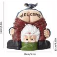 thumbnail image 2 of Bienvenido Adornos De Gnomos De Jardín-Estatua De Gnomo De Jardín, Divertida Artesanía Enana De Resina Impermeable para Adornos De Césped, Decoraciones Interiores O Exteriores Hy, 2 of 5