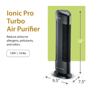 Ionic Pro Turbo TA550 Air Purifier Tower for Home, Covers up to 500 sq ft