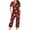 Red, variant on Tnhcen Women's 2-Piece Christmas Snowflake Print Pajamas Set Short Sleeve Round Neck Capri Pants with Pockets Soft Festive Nightwear S-3XL