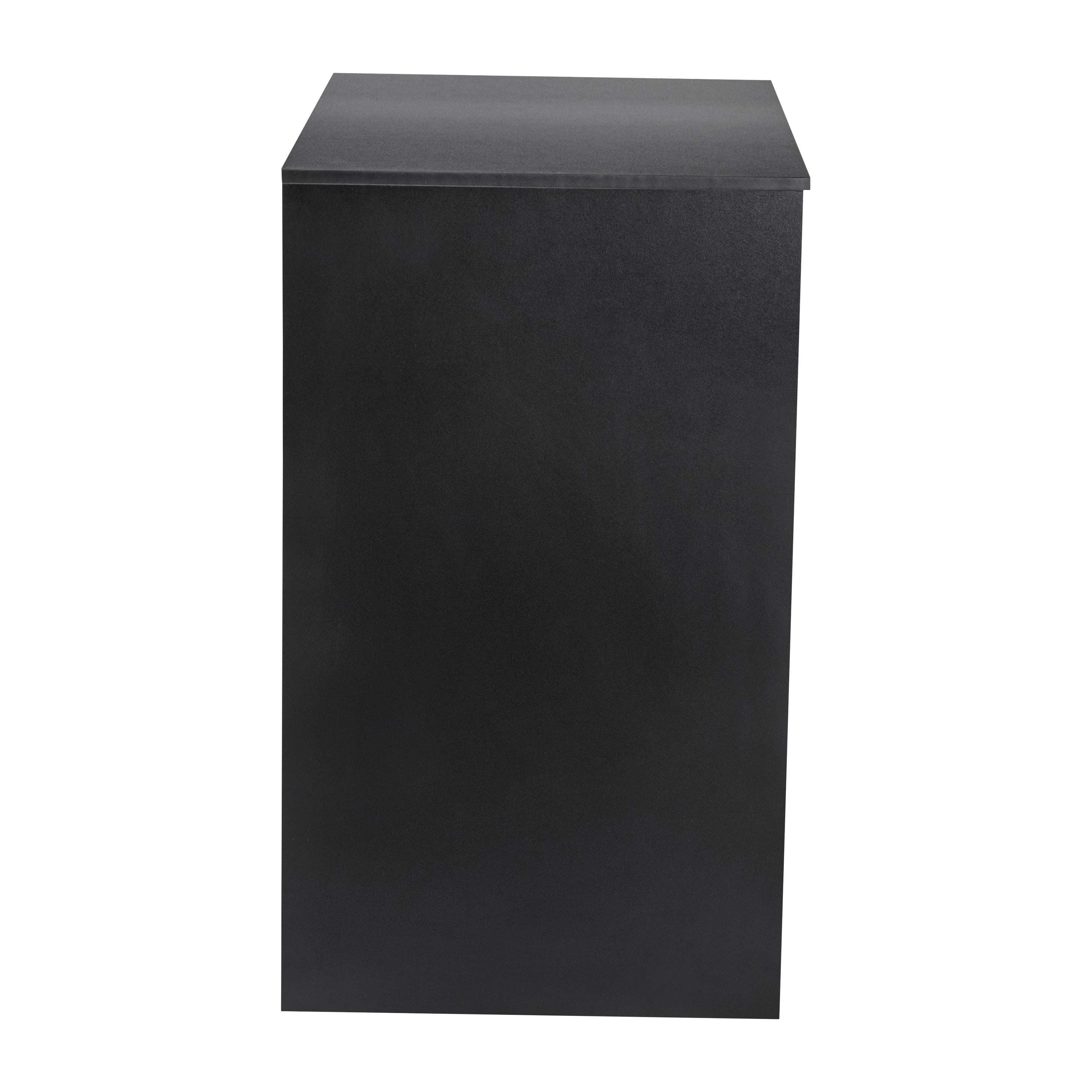 Emma + Oliver Mini Fridge Overshelf with Dual Side Cubbies in Black