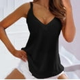 thumbnail image 2 of KaLI_store Tank Tops Women Women's V Neck Sleeveless Basic Tank Tops Loose Fit Casual Solid Color Shirts Black,XXL, 2 of 5