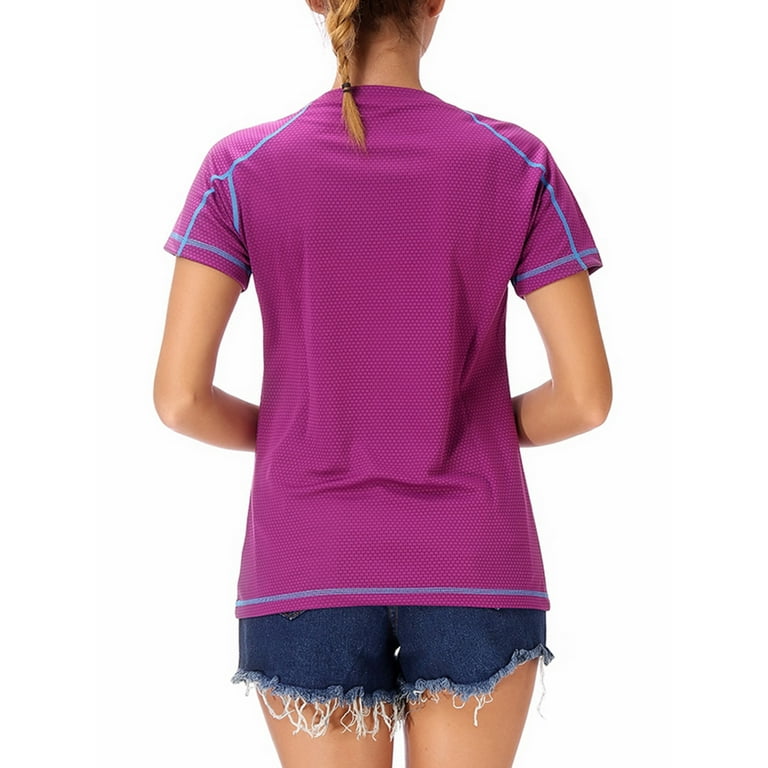 Women's Plus Size Short Sleeve Tee Yoga Shirt Workout Tunics Tops