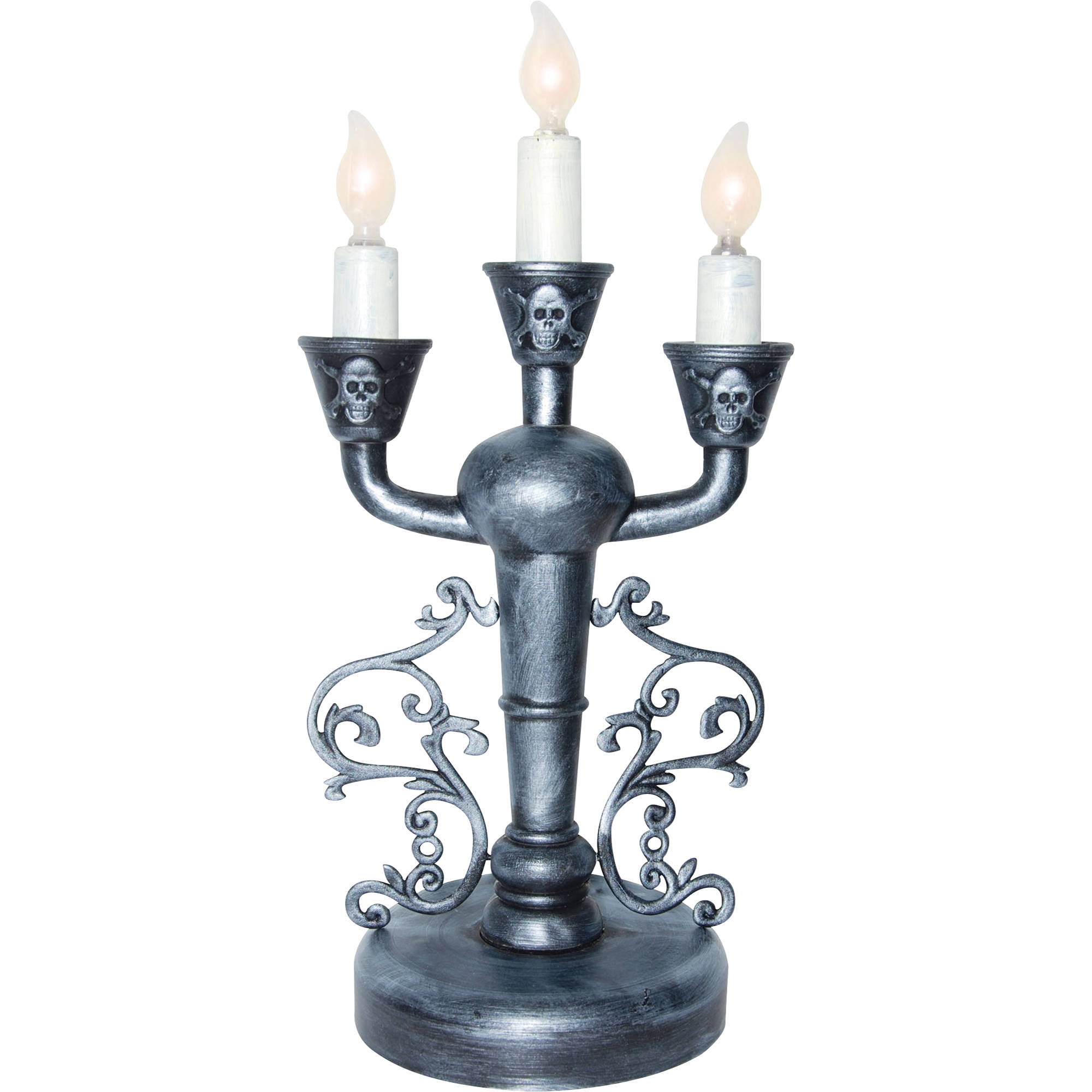 Led Candelabra Silver Halloween Decoration