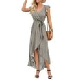 thumbnail image 3 of Aiyino Women's Summer Floral Print Cross V Neck Casual Comfort Dress Bohemian Long Dresses, 3 of 5