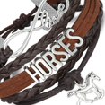thumbnail image 1 of Horse Love Forever & Ever Infinity Bracelet - Leather Wrap, 1 of 10