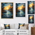 thumbnail image 4 of Designart "Sapphire Serenity Yellow River" Landscape & Nature Floater Framed Wall Art Print, 4 of 7
