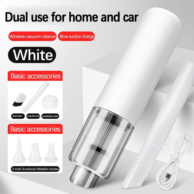 RKSTN Vacuum Cleaner 6000pa Car Vacuum Cleaner Car Portable Portable Portable Household Small Vacuum Cleaner High Power Vacuum Cleaner for Home and Car