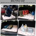 thumbnail image 5 of Yspwyqan Trunk Mat for Cars, Pink Bow Print All Weather Rear Cargo Mat, Anti-Slip Easy to Clean Auto Interior Accessory, Fit for Most Sedans, Wagons for Women, 29" x 39", 5 of 7