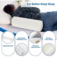 thumbnail image 4 of Almohada corporal para quienes duermen de costado o boca arriba, almohada cilíndrica enrollable para una mejor respiración durante el sueño (blanca, tamaño grande), 4 of 8