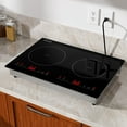 thumbnail image 4 of Empava 20.5 inch Electric Stove Induction Cooktop Horizontal with 2 Burners in Black 120V, 4 of 15