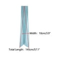 thumbnail image 3 of INSPIRE CHIC Women Pleated Pure Chiffon Long Scarves, Solid Color Semi Sheer Stretchy Gauze Hair Band Neck Scarf 57.1x3.9" Lake Blue, 3 of 5