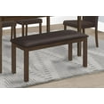 thumbnail image 4 of Monarch Specialties Bench, 42" Rectangular, Wood, Upholstered, Dining Room, Kitchen, Entryway, Brown, Transitional, 4 of 6