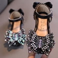 thumbnail image 2 of Otqutp Princess Flower Girls Shoes Fashion Summer Girls Dance Shoes Princess Dress Performance Shoes Silk Bow Rhinestone Mesh Bow Light and Comfortable Shoes, 2 of 6