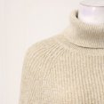 thumbnail image 4 of Gibobby Suéter de Punto, Suéter Ligero y Liso de Cuello Alto Camiseta para Mujer(Caqui,M), 4 of 5