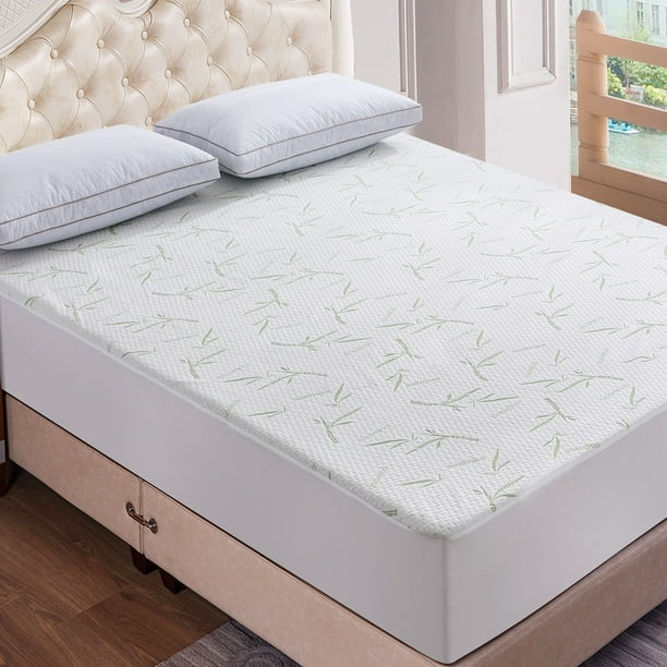 Bamboo Waterproof Mattress Protector Twin Size Hypoallergenic