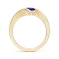 thumbnail image 2 of ANGARA Natural Bar-Set Solitaire Round Tanzanite Bypass Ring in 14K Yellow Gold for Women (Size-6mm) | December Birthstone, Birthday, Anniversary, Jewelry Gift for Women | Natural Tanzanite Ring, 2 of 9