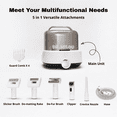 thumbnail image 5 of Dr. Milou CalmCare Cordless Pet Grooming Vacuum Kit, Low-Noise 5-in-1 Grooming & Vacuum System with Clippers & Brushes, 3 Suction Levels, for Dogs & Cats, 5 of 8