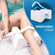 Everlasting Comfort Knee Pillow for Sleeping, Prevents Knee Clashing, Hip, Lower Back, Leg, and Sciatic Nerve Pain Relief Pillows for Side Sleepers (White)