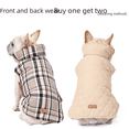 thumbnail image 4 of Ropa para perros de otoño e invierno, ropa de algodón grueso, ropa para perros grandes para exteriores, ropa clásica a cuadros de doble cara para perros, 4 of 5