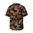 thumbnail image 2 of Xecao offers the Leopard Print for Men's Casual Short-sleeved Shirt, a button-up collared shirt with a pocket, perfect for beach vacations and yacht travel in the XX-Large size., 2 of 7
