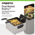 thumbnail image 2 of Presto Friteuse à Deux Paniers ProFry, Élément d'Immersion 1800 W, Acier Inoxydable, 2 of 12