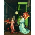 thumbnail image 2 of Jan Provoost 19x24 Black Ornate Framed Double Matted Museum Art Print Titled: Annunciation, 2 of 5