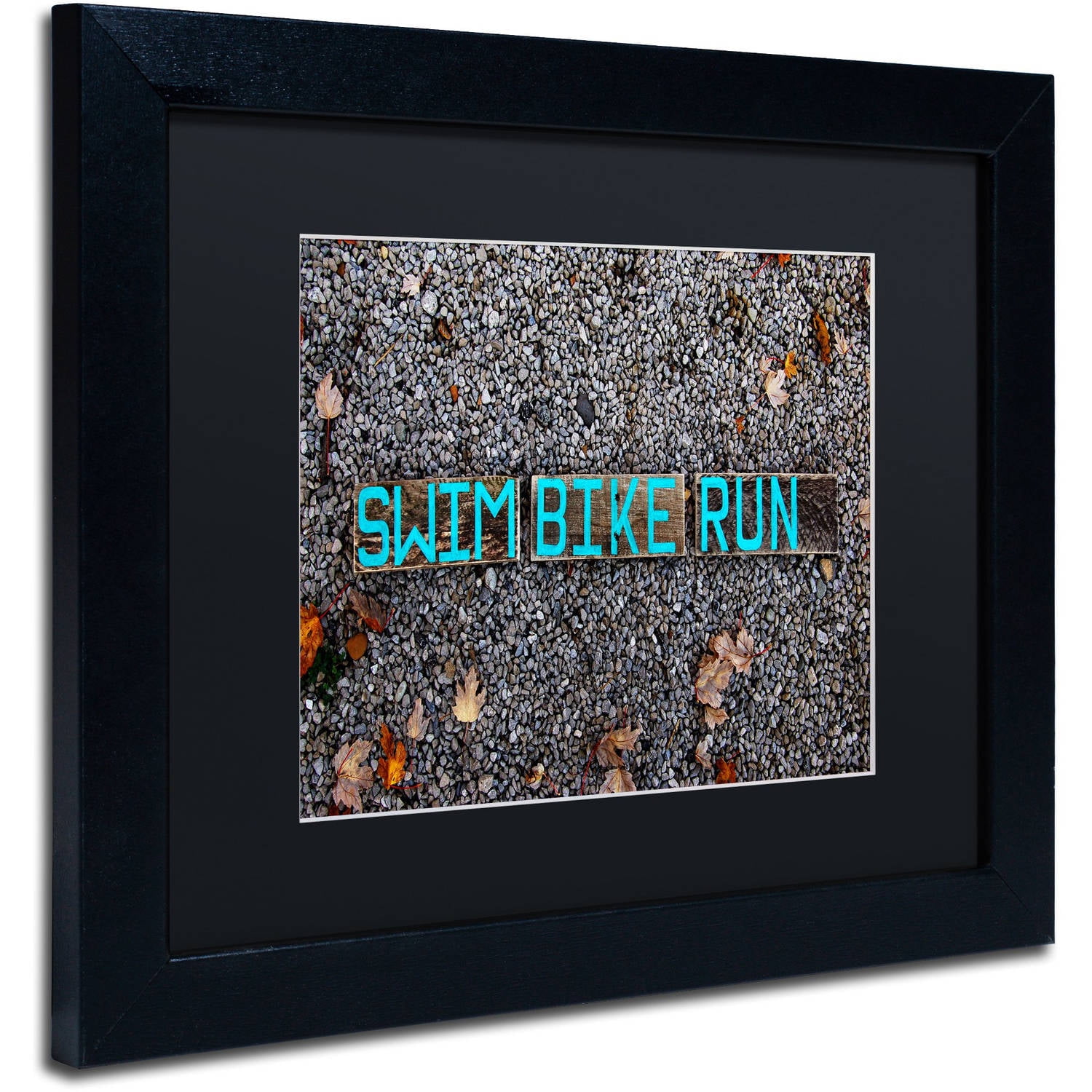 Trademark Fine Art 'The Triathlete II' Canvas Art by Nicole Dietz, Black Matte, Black Frame